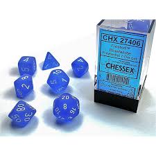 Chessex Blue/ White 7-Die Set | Rock City Comics