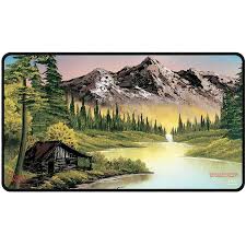 UP Bob Ross Mountain Retreat Stitched Playmat | Rock City Comics