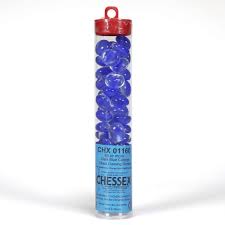 Chessex Dark Blue Catseye Glass Stones 40CT | Rock City Comics