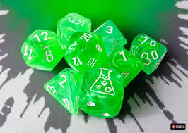 Chessex Gelatinous/ White 7-Die Set | Rock City Comics