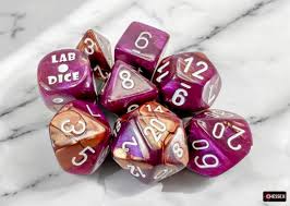 Chessex Copper-Purple/ White 7-Die Set | Rock City Comics