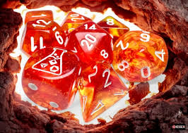Chessex Molten/ White 7-Die Set | Rock City Comics