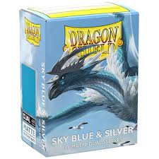 Dragon Shield Matte Dual Sleeves Sky Blue & Silver 100 Count Sleeves | Rock City Comics