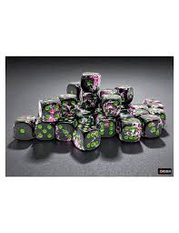 Chessex 36D6 set Paintball/ Green | Rock City Comics