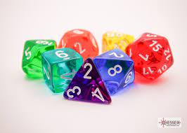 Chessex 7-Die set Translucent-Prism | Rock City Comics