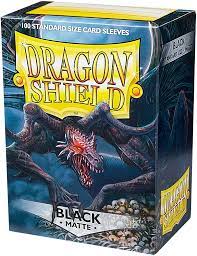 Dragon Shield Matte Black 100 Count Sleeves | Rock City Comics