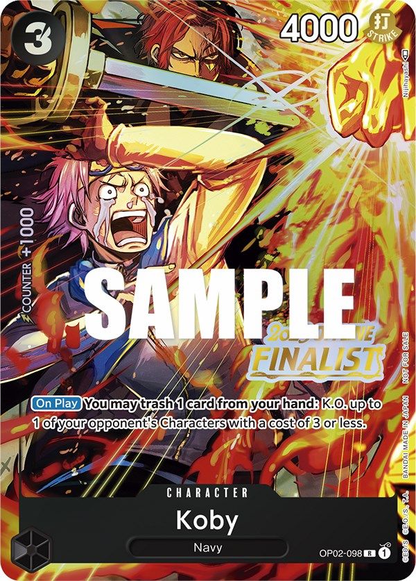 Koby (Offline Regional 2023) [Finalist] [One Piece Promotion Cards] | Rock City Comics