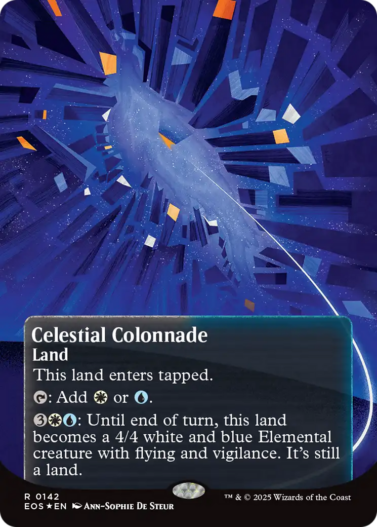 Celestial Colonnade (0142) (Borderless) (Galaxy Foil) [Edge of Eternities: Stellar Sights] | Rock City Comics
