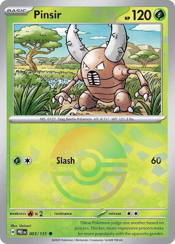 Pinsir (003/131) (Poke Ball Pattern) [Scarlet & Violet: Prismatic Evolutions] | Rock City Comics