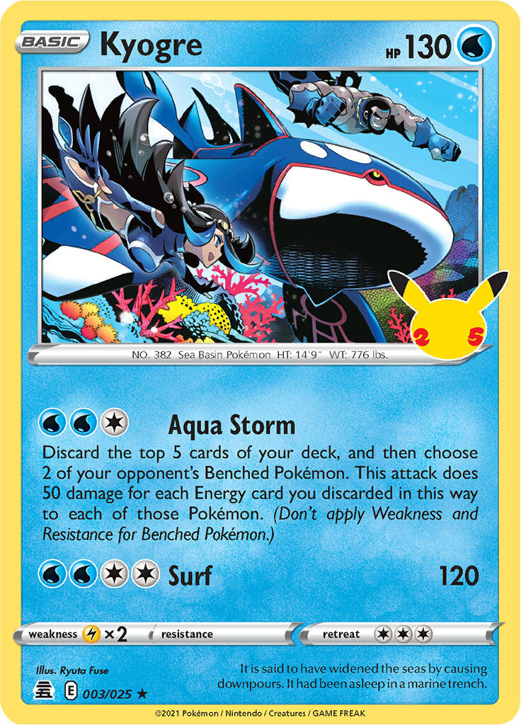 Kyogre (003/025) [Celebrations: 25th Anniversary] | Rock City Comics