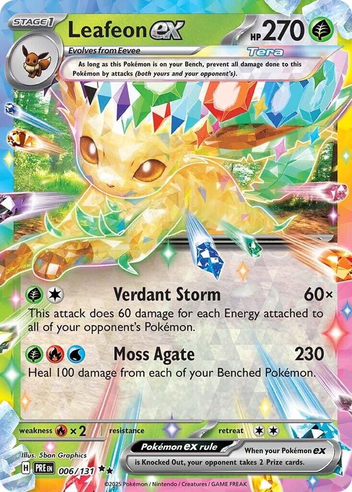 Leafeon ex (006/131) [Scarlet & Violet: Prismatic Evolutions] | Rock City Comics