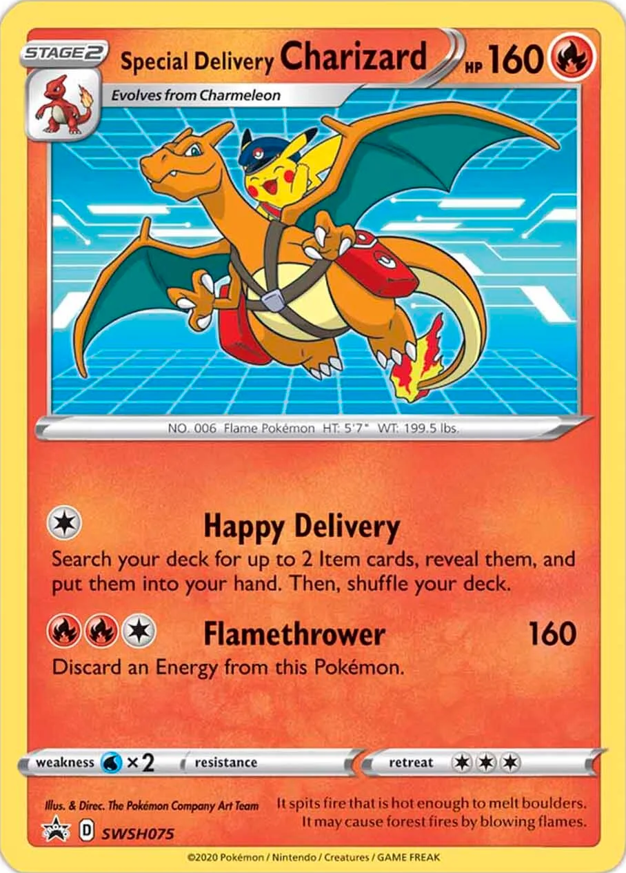 Special Delivery Charizard (SWSH075) [Sword & Shield: Black Star Promos] | Rock City Comics