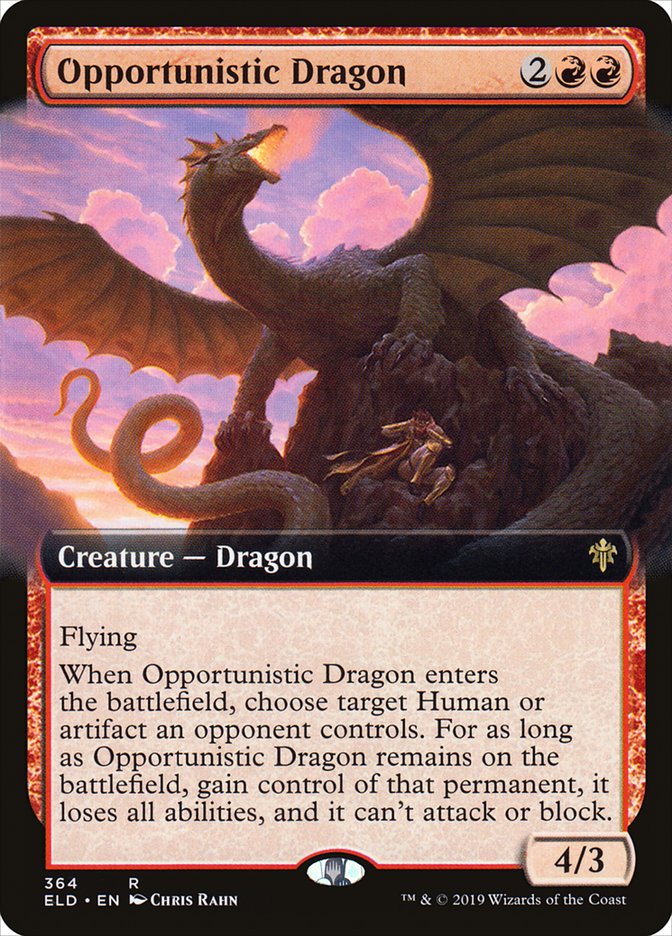 Opportunistic Dragon (Extended Art) [Throne of Eldraine] | Rock City Comics