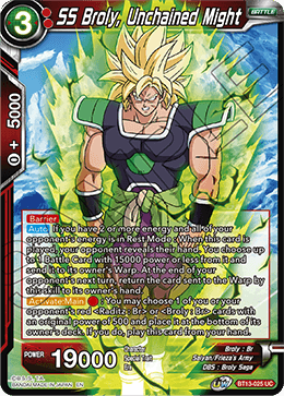 SS Broly, Unchained Might (Uncommon) (BT13-025) [Supreme Rivalry] | Rock City Comics