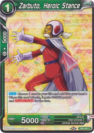 Zarbuto, Heroic Stance (Reprint) (DB2-081) [Battle Evolution Booster] | Rock City Comics