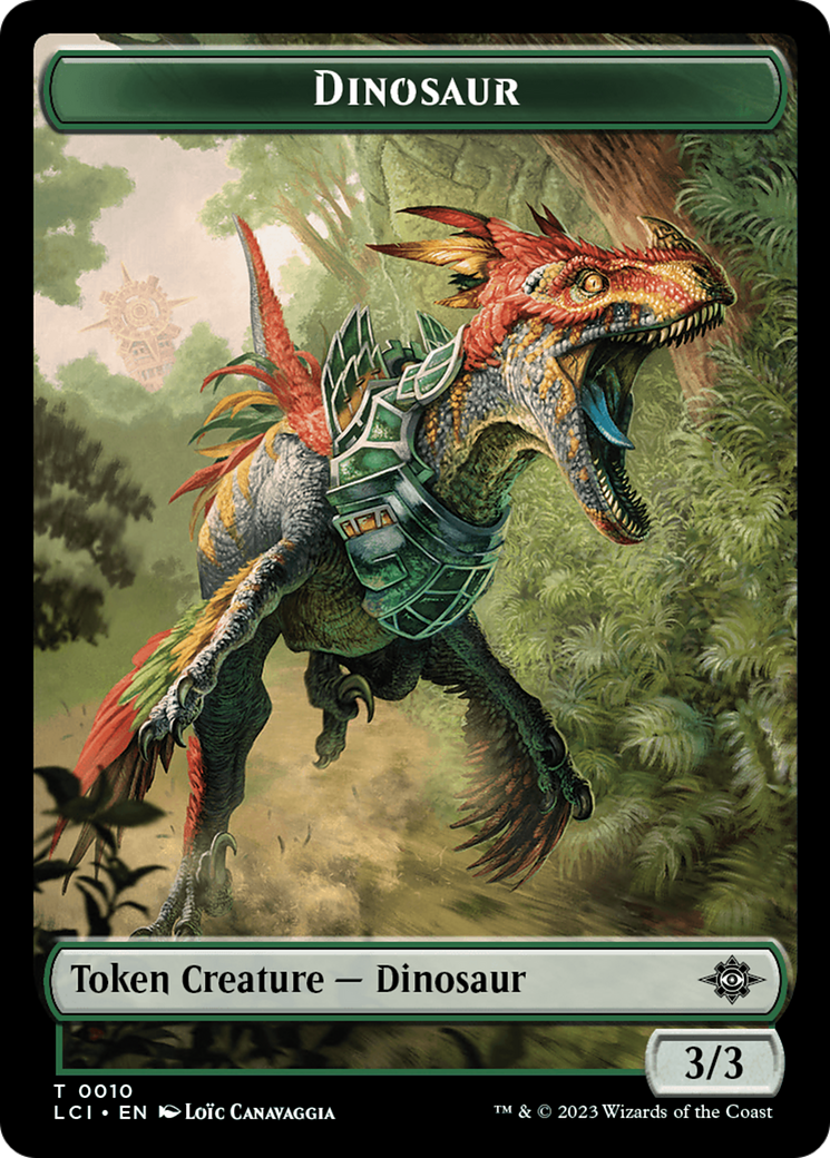 Dinosaur Token (0010) [The Lost Caverns of Ixalan Tokens] | Rock City Comics