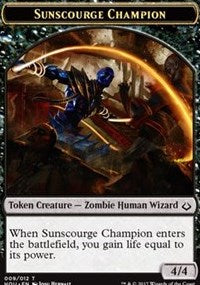 Sunscourge Champion // Zombie Double-Sided Token [Hour of Devastation Tokens] | Rock City Comics