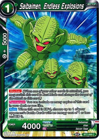 Saibaimen, Endless Explosions (BT7-068) [Assault of the Saiyans] | Rock City Comics