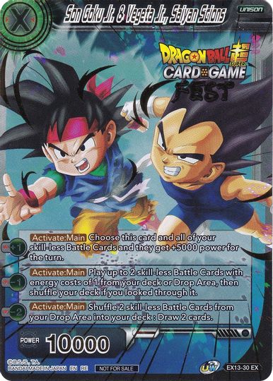 Son Goku Jr. & Vegeta Jr., Saiyan Scions (Card Game Fest 2022) (EX13-30) [Tournament Promotion Cards] | Rock City Comics