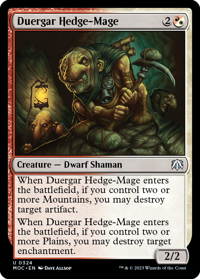 Duergar Hedge-Mage [March of the Machine Commander] | Rock City Comics