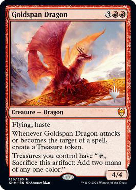 Goldspan Dragon (Promo Pack) [Kaldheim Promos] | Rock City Comics