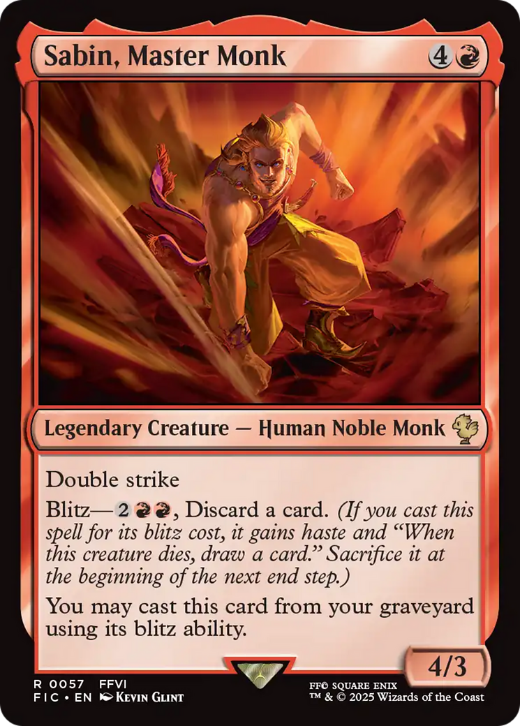 Sabin, Master Monk [FINAL FANTASY Commander] | Rock City Comics