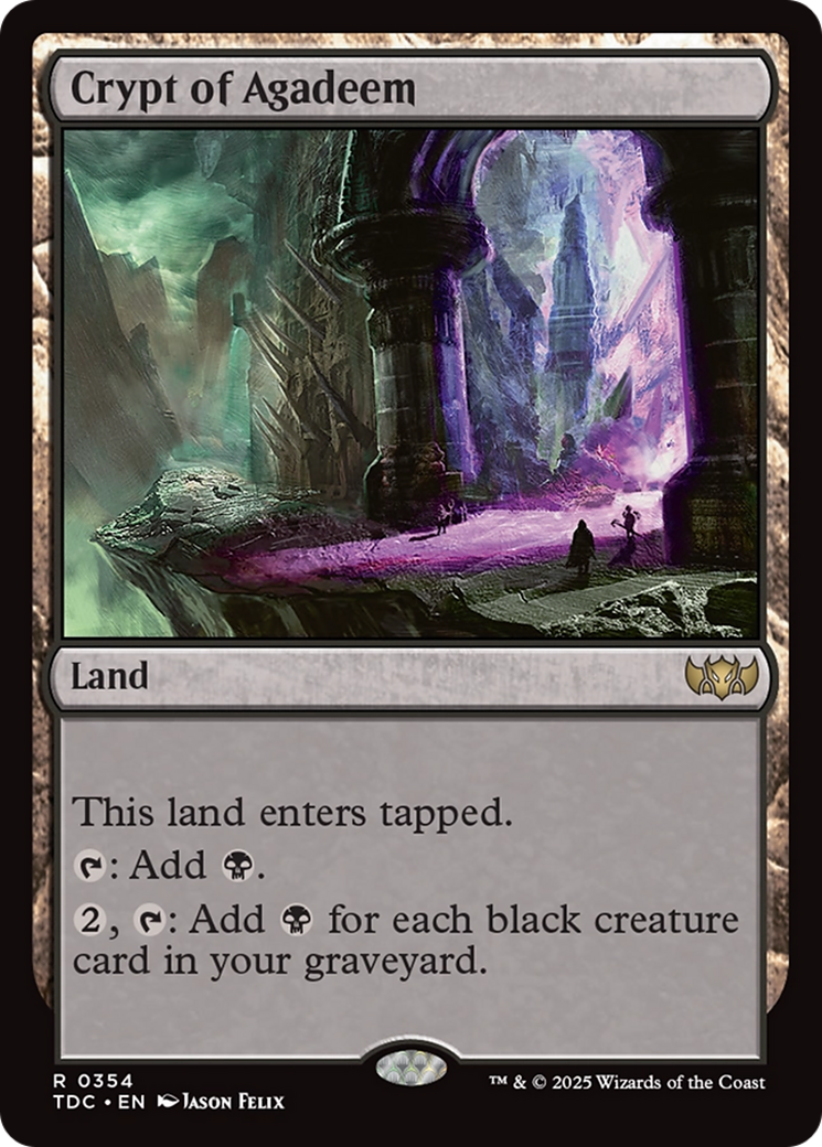 Crypt of Agadeem [Tarkir: Dragonstorm Commander] | Rock City Comics