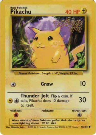 Pikachu (58/102) (PokeTour 1999 Promo) [Miscellaneous Cards] | Rock City Comics