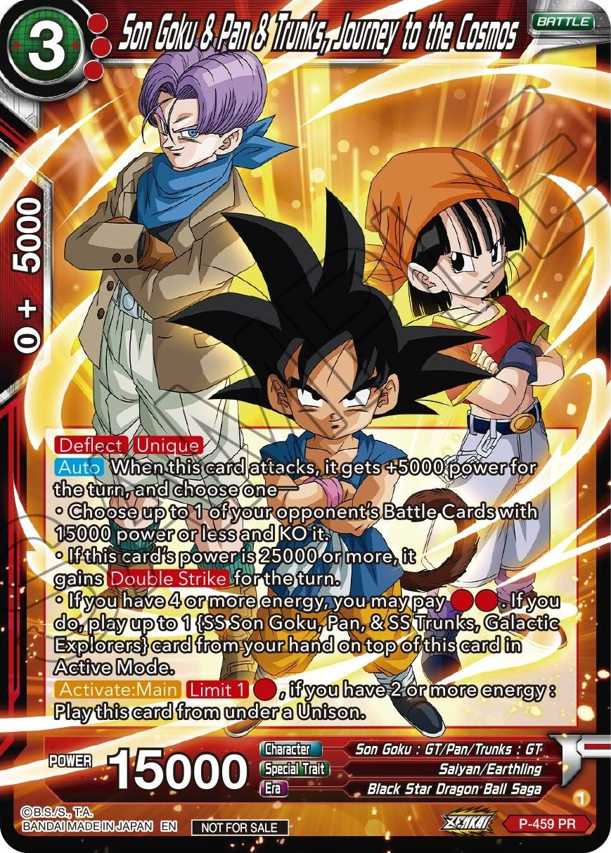 Son Goku & Pan & Trunks, Journey to the Cosmos (Z03 Dash Pack) (P-459) [Promotion Cards] | Rock City Comics