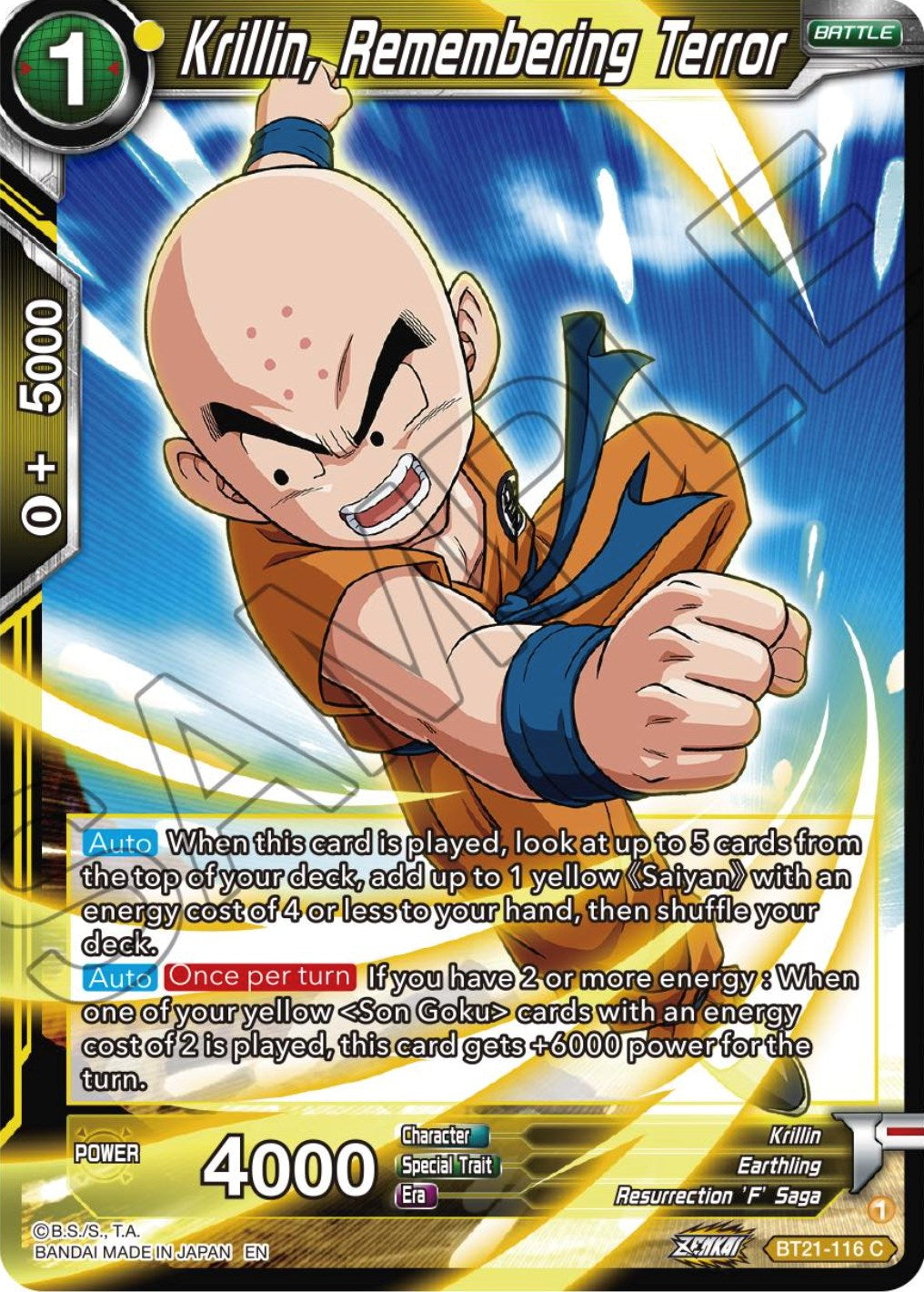 Krillin, Remembering Terror (BT21-116) [Wild Resurgence] | Rock City Comics