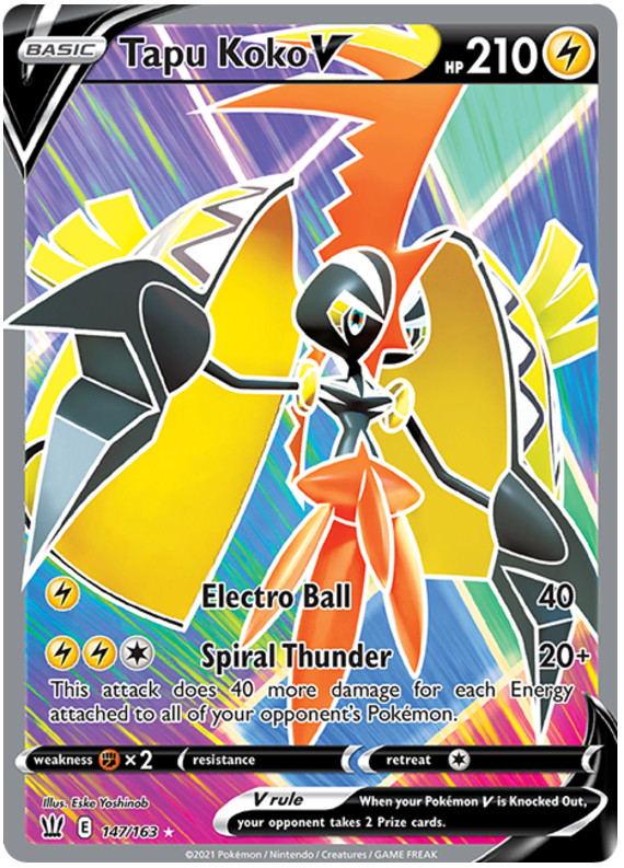 Tapu Koko V (147/163) [Sword & Shield: Battle Styles] | Rock City Comics