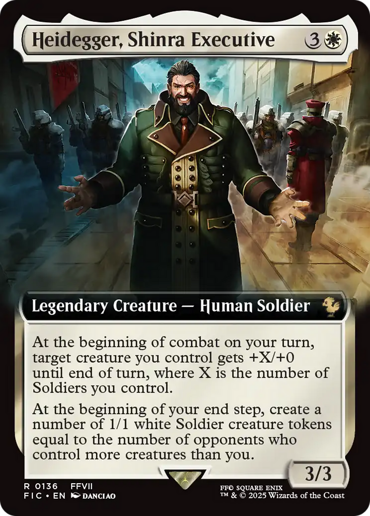 Heidegger, Shinra Executive (Extended Art) [FINAL FANTASY Commander] | Rock City Comics