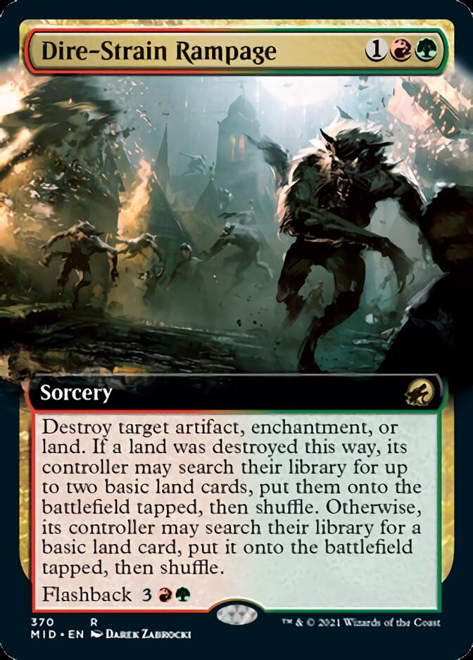 Dire-Strain Rampage (Extended Art) [Innistrad: Midnight Hunt] | Rock City Comics