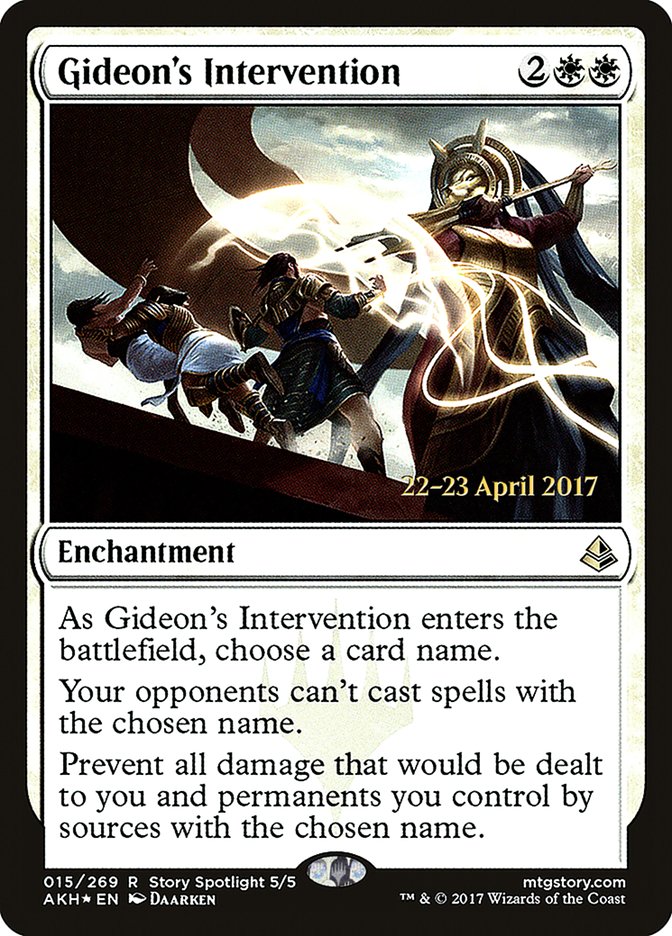 Gideon's Intervention [Amonkhet Prerelease Promos] | Rock City Comics