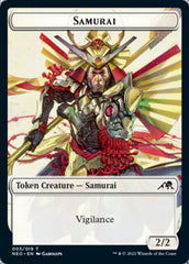 Samurai // Spirit (012) Double-Sided Token [Kamigawa: Neon Dynasty Tokens] | Rock City Comics