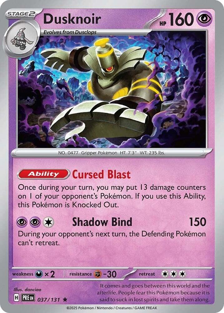 Dusknoir (037/131) [Scarlet & Violet: Prismatic Evolutions] | Rock City Comics