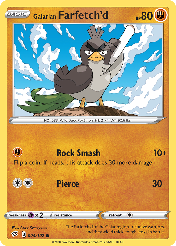 Galarian Farfetch'd (094/192) [Sword & Shield: Rebel Clash] | Rock City Comics