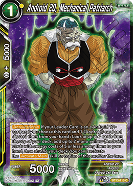 Android 20, Mechanical Patriarch (Common) (BT13-115) [Supreme Rivalry] | Rock City Comics