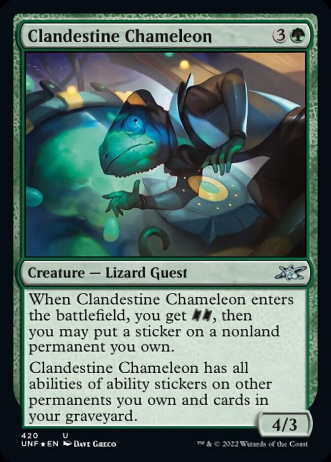 Clandestine Chameleon (Galaxy Foil) [Unfinity] | Rock City Comics