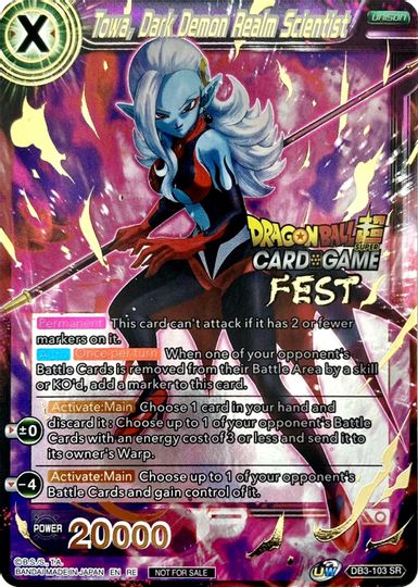 Towa, Dark Demon Realm Scientist (Card Game Fest 2022) (DB3-103) [Tournament Promotion Cards] | Rock City Comics