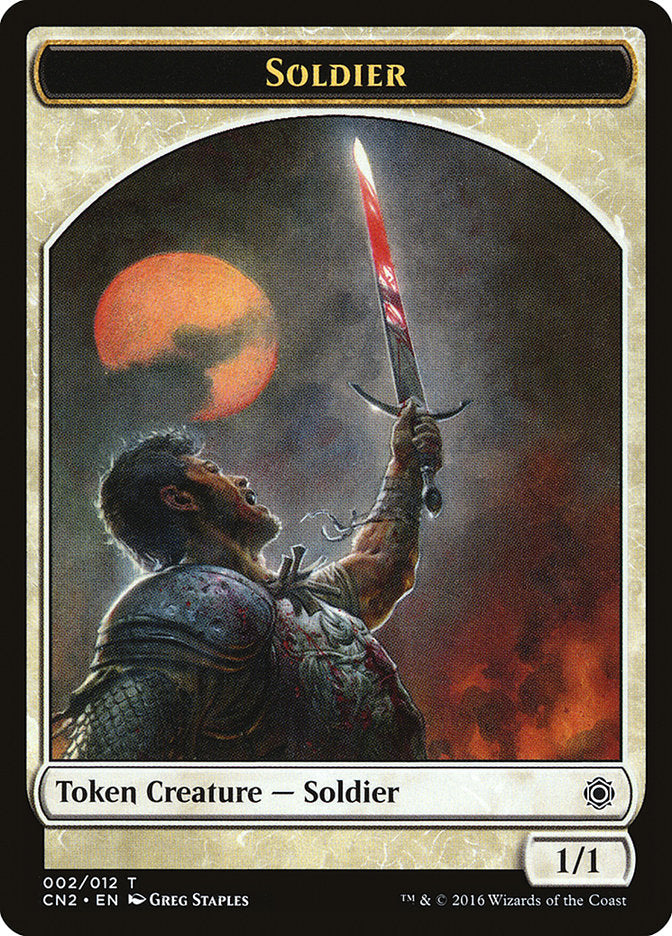 Soldier Token (002/012) [Conspiracy: Take the Crown Tokens] | Rock City Comics