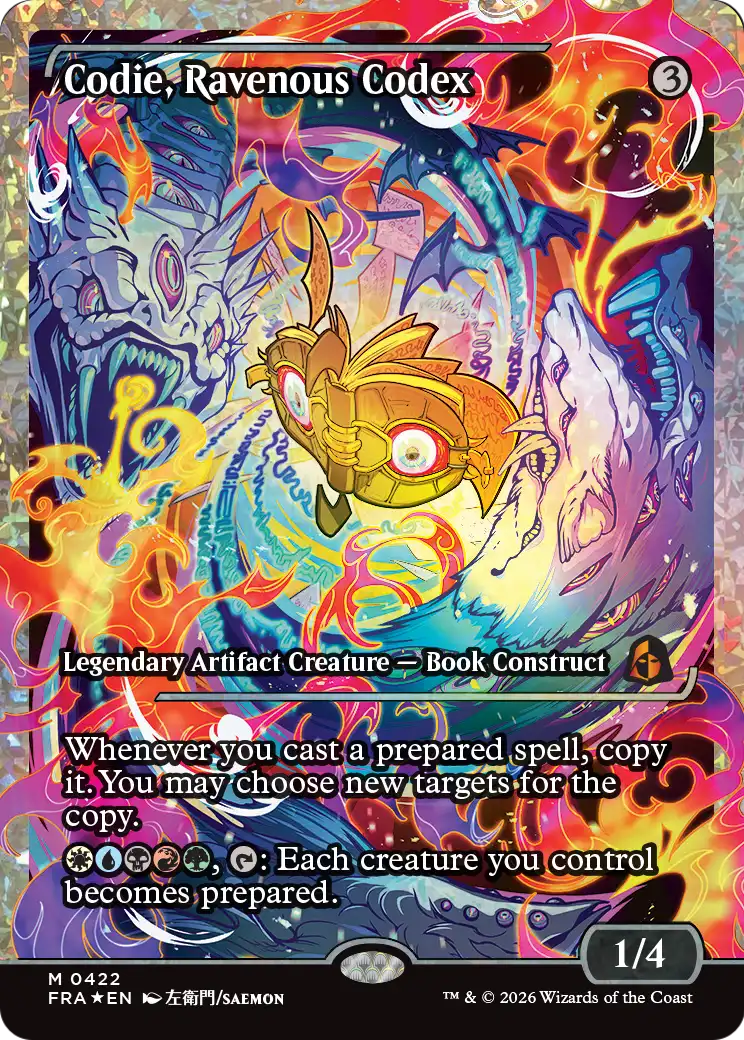 Codie, Ravenous Codex (Showcase) (Fracture Foil) [Reality Fracture] | Rock City Comics