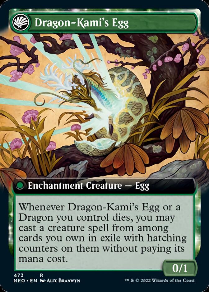 The Dragon-Kami Reborn // Dragon-Kami's Egg (Extended Art) [Kamigawa: Neon Dynasty] | Rock City Comics