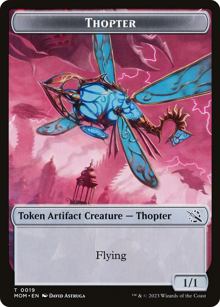 Thopter // Knight (10) Double-Sided Token [March of the Machine Tokens] | Rock City Comics