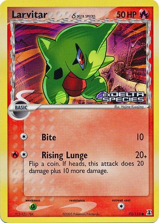Larvitar (73/113) (Delta Species) (Stamped) [EX: Delta Species] | Rock City Comics