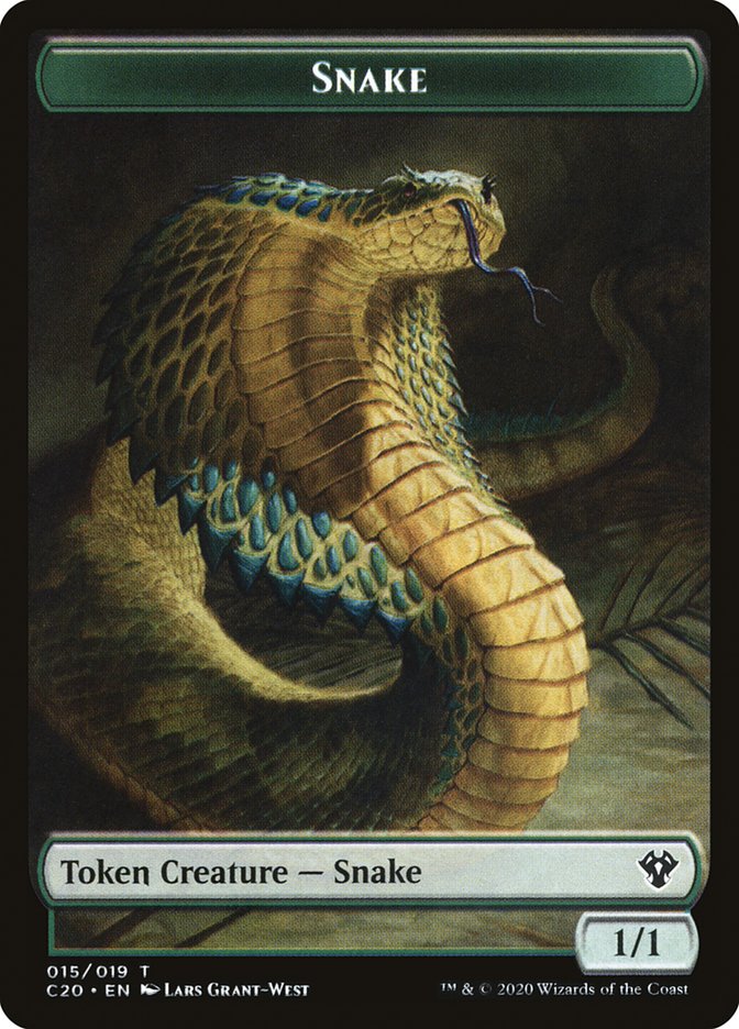 Beast (010) // Snake Double-Sided Token [Commander 2020 Tokens] | Rock City Comics