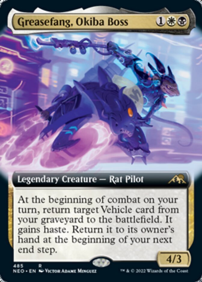 Greasefang, Okiba Boss (Extended Art) [Kamigawa: Neon Dynasty] | Rock City Comics