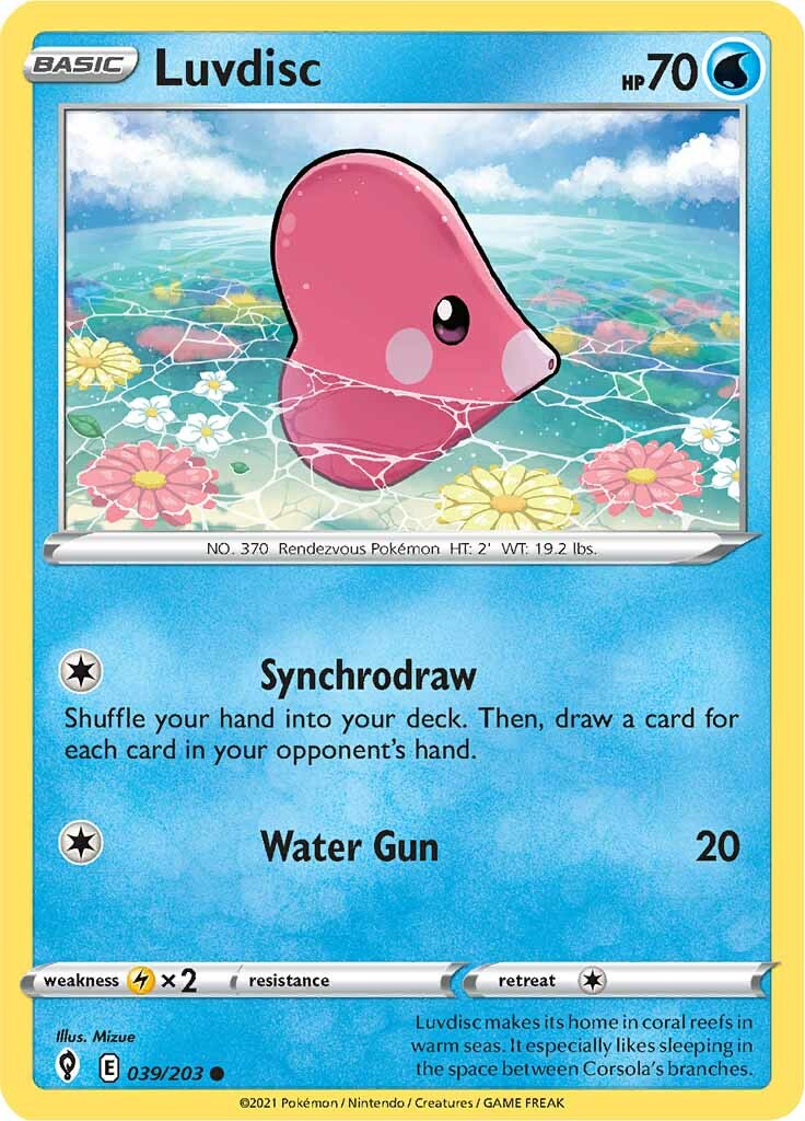 Luvdisc (039/203) [Sword & Shield: Evolving Skies] | Rock City Comics