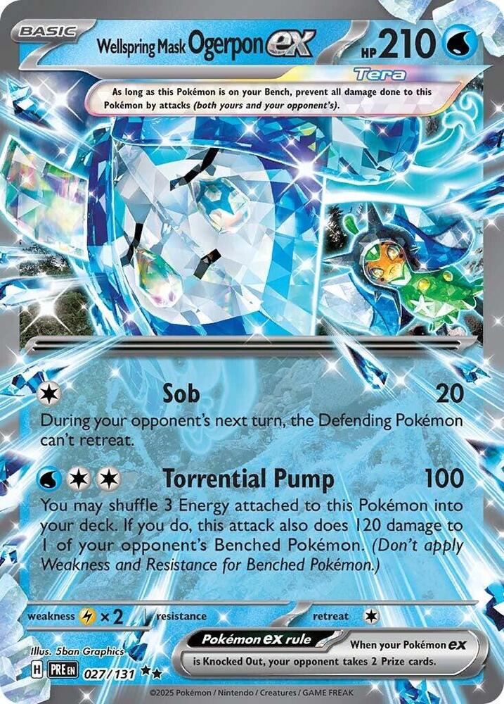 Wellspring Mask Ogerpon ex (027/131) [Scarlet & Violet: Prismatic Evolutions] | Rock City Comics