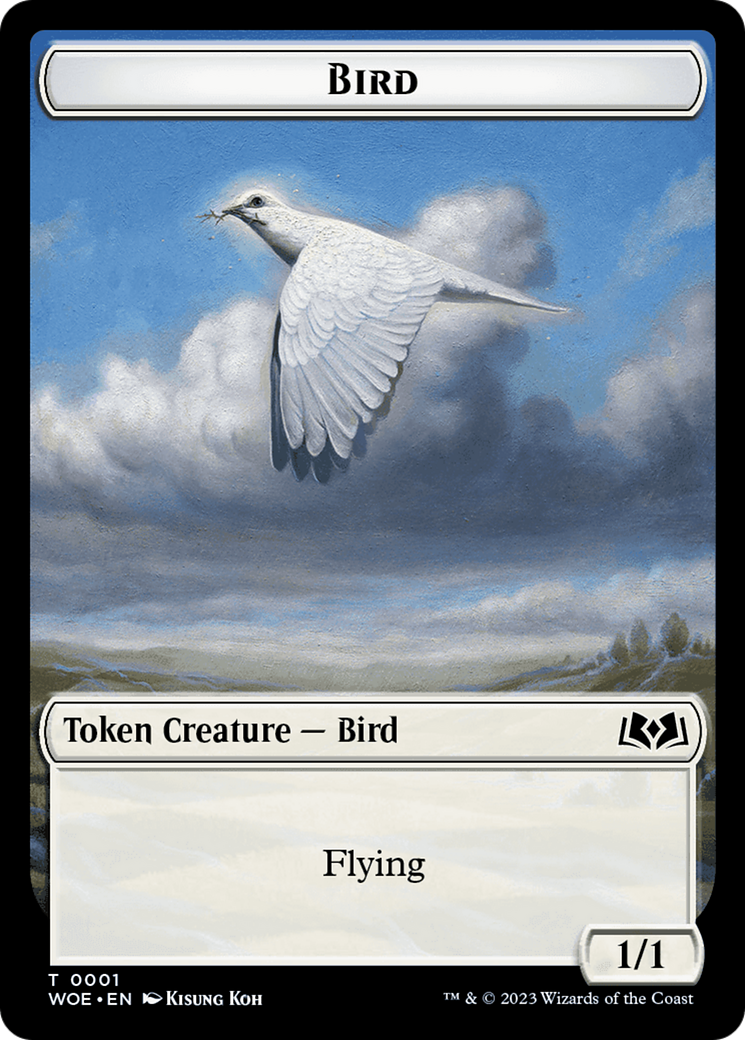 Bird // Food (0011) Double-Sided Token [Wilds of Eldraine Tokens] | Rock City Comics